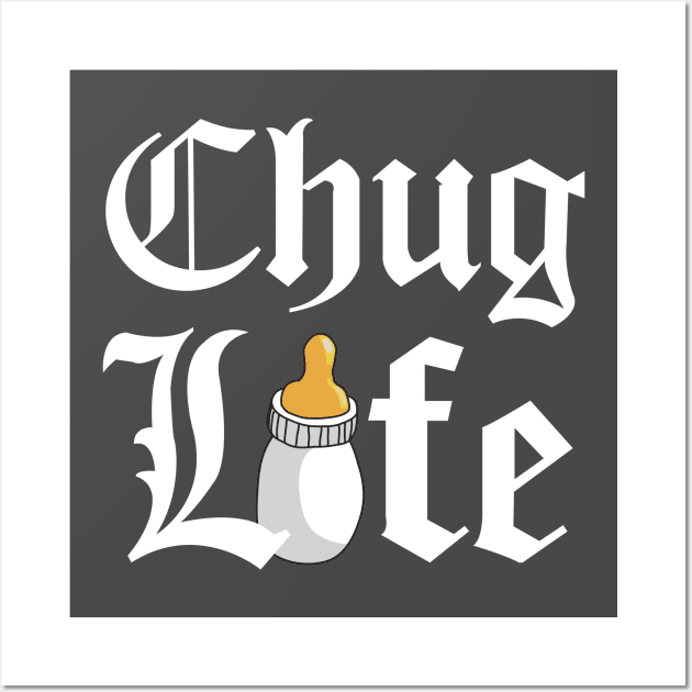 Chug Life Black Wall Art by Dansmash